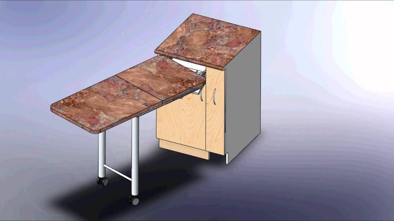 Функциональный и оригинальный столик для маленькой кухни