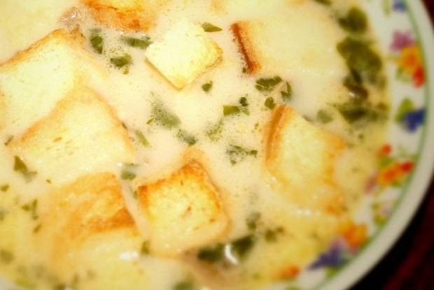 Суп с грибами и плавленным сыром