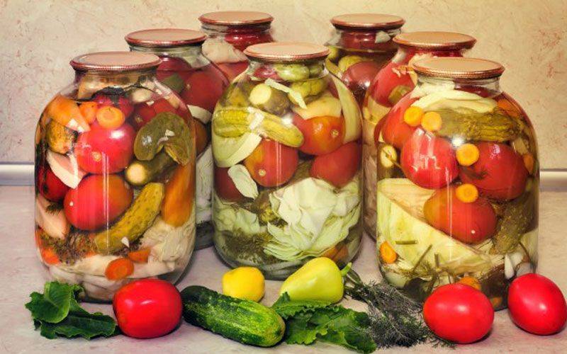 Малосольные овощи ассорти быстрого приготовления в пакете