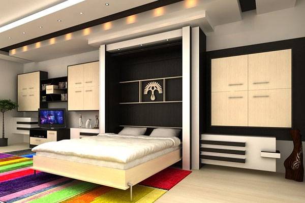 18 примеров трансформируемой мебели с откидными кроватями для малогабаритного жилья