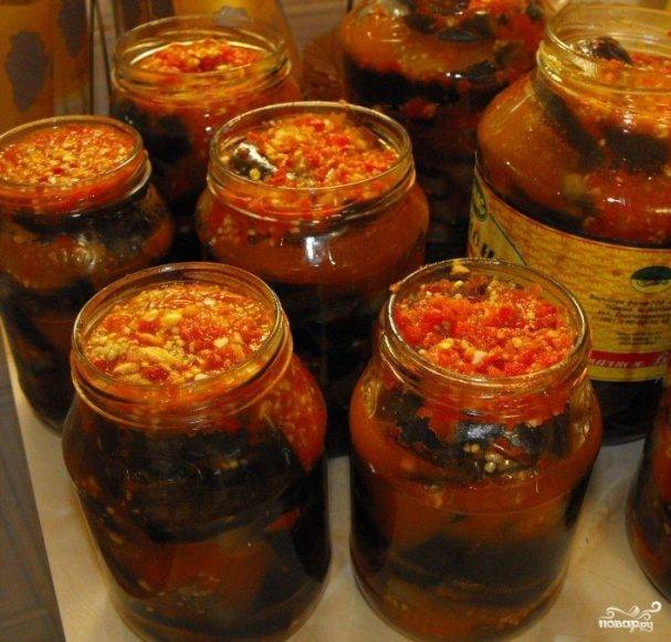 Баклажаны в томатном соке на зиму
