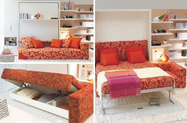 Существующие модели шкафов диванов кроватей трансформеров, в чем их удобство