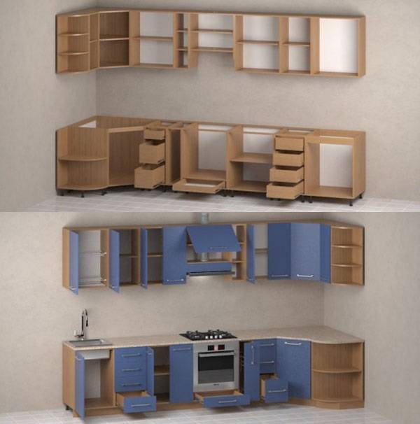 Модульная кухня из отдельных блоков: что это такое и как ее собрать