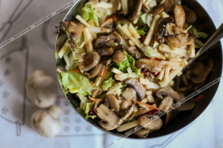 Салат с фасолью и грибами — вкуснейшие рецепты приготовления