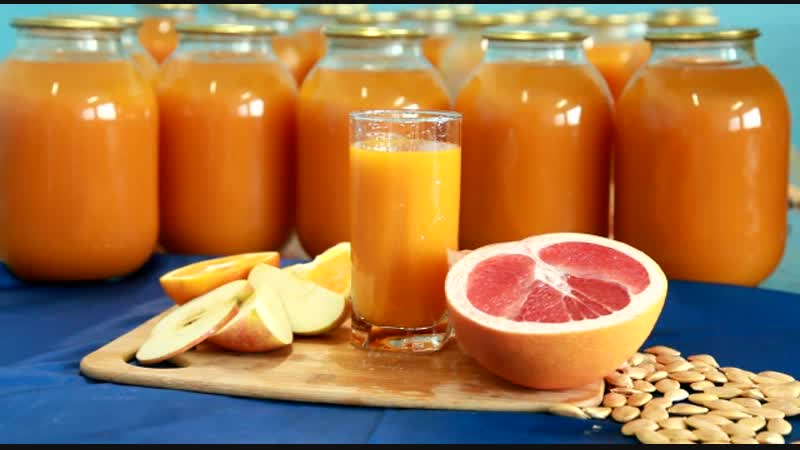 Тыквенный сок с апельсином на зиму. вкусно и полезно!