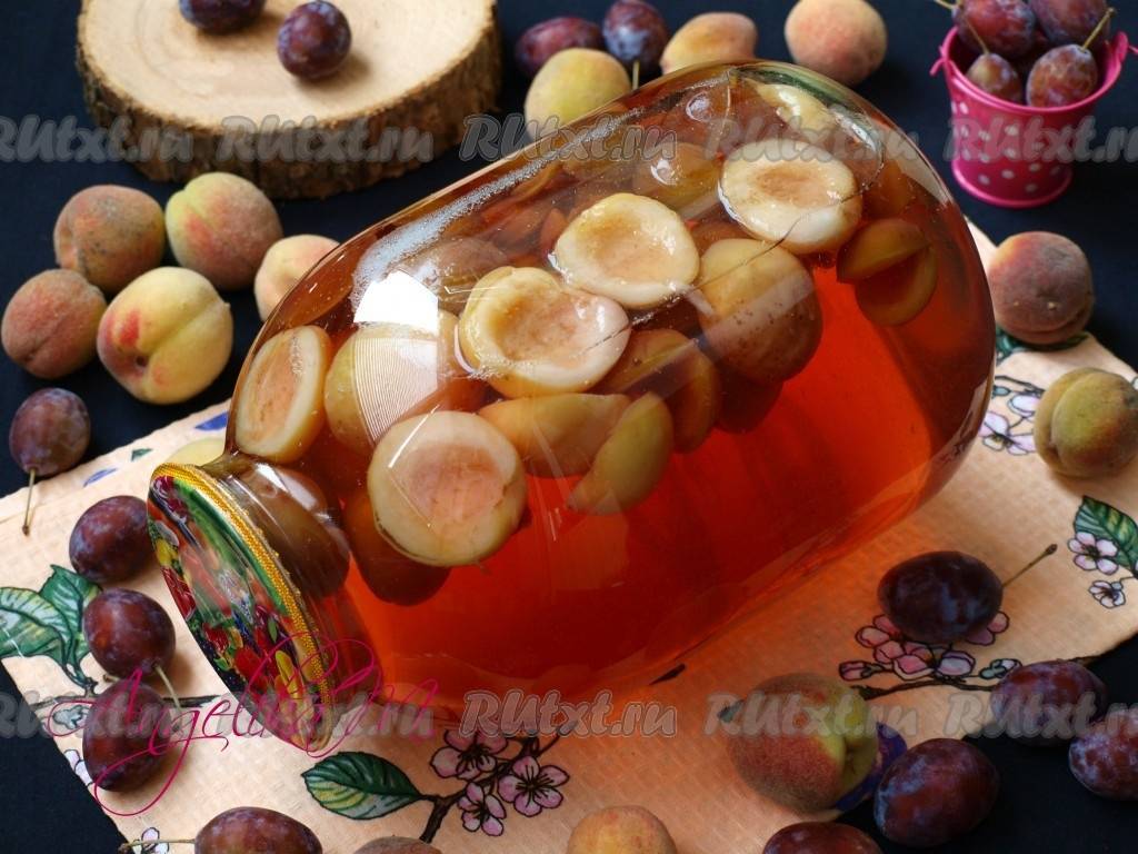 Компот из персиков на зиму — рецепты приготовления с добавлением слив, яблок методом стерилизации и без, видео