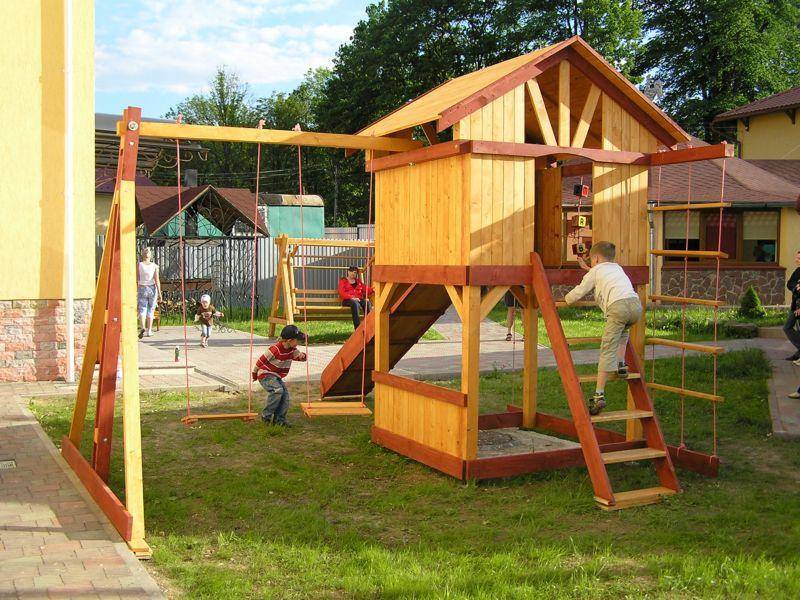 Строим на даче игровую детскую площадку своими руками: мастер класс с  фото