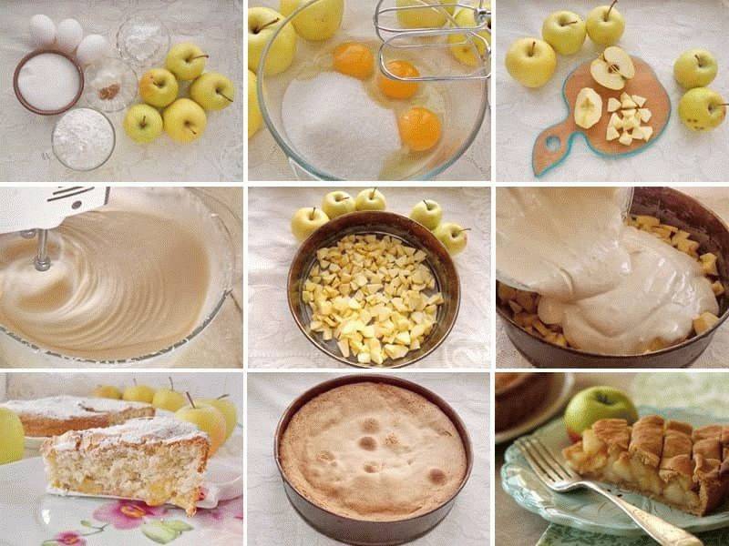 Шарлотка с яблоками в духовке — 24 пошаговых рецепта с фото