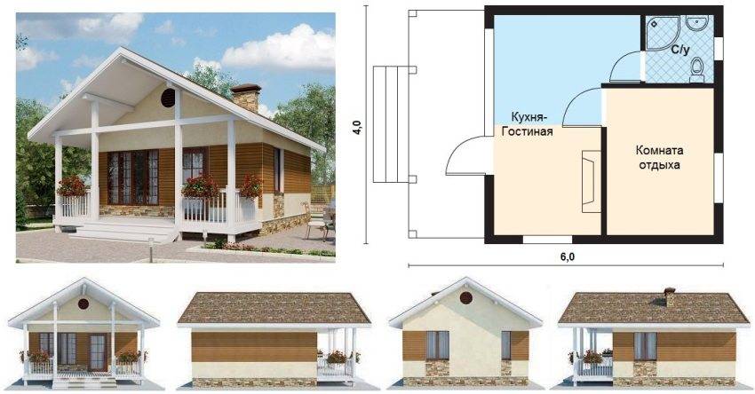 Проекты дачных домиков: 5 практичных планировок