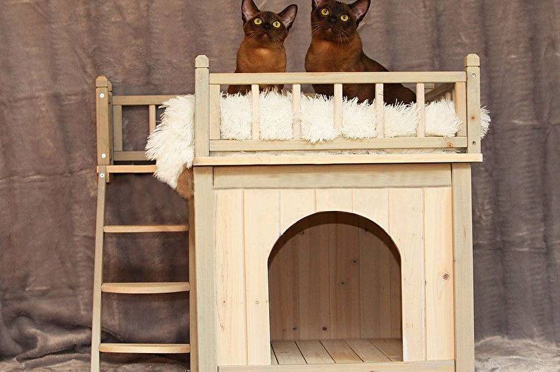 Как сделать домик для кошки своими руками