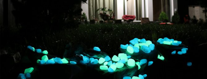 Светящиеся камни для декора сада, сделанные в Китае