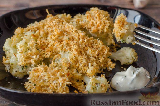 Рецепт цветной капусты с яйцом в духовке
