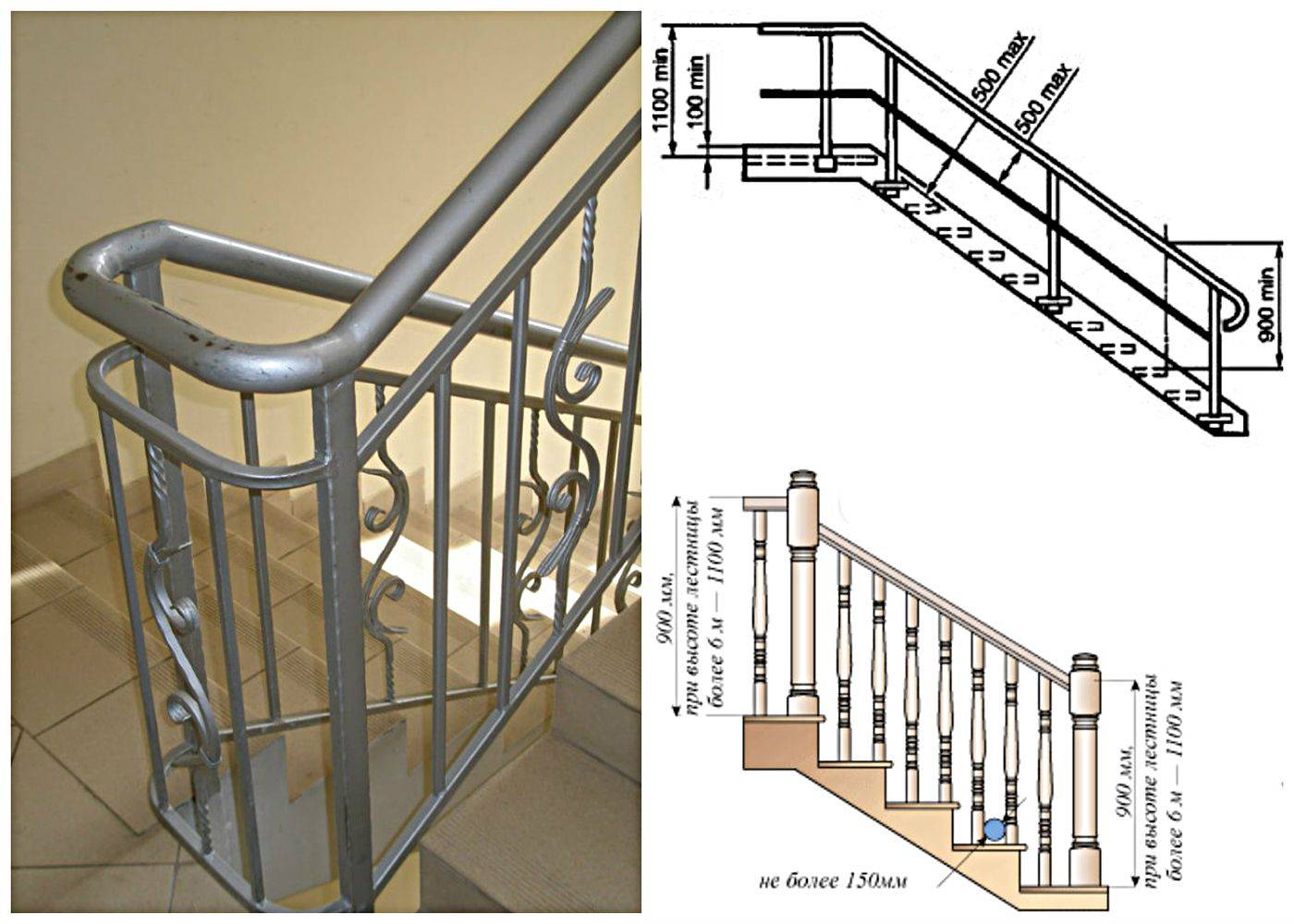 Технология установки перил для лестниц в частном доме: выбор модели
