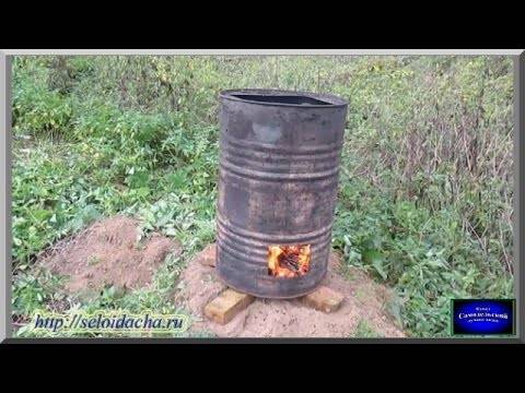 Как сделать печь для сжигания мусора на даче собственными руками