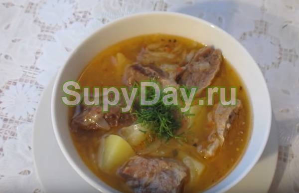 Суп рисовый с мясом и картошкой