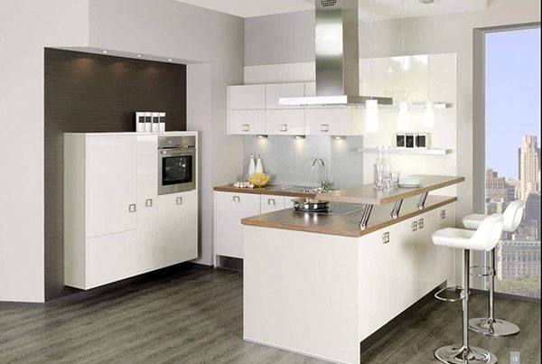 Дизайн кухонного помещения с барной стойкой трансформер