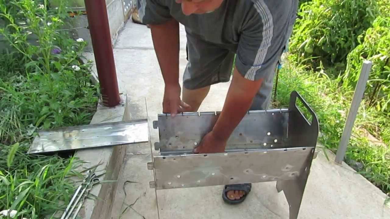Как сделать мангал для дачи с крышей своими руками