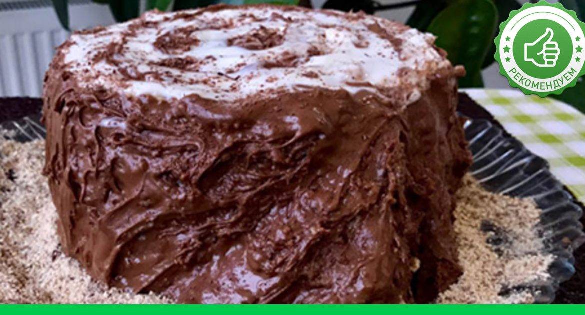 Пошаговый классический рецепт торта трухлявый пень с фото