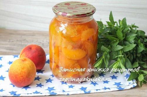 Компот из персиков на зиму — простые рецепты на 3 литровую банку и 1 литр