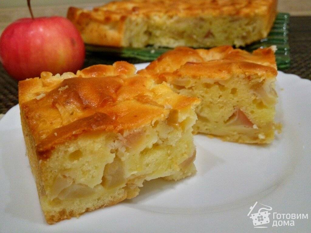 Пышная шарлотка с яблоками на кефире — лучшие способы приготовления в духовке