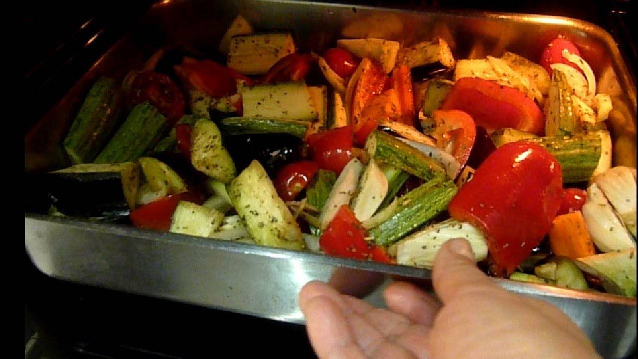 Рецепт овощей, запеченных в духовке