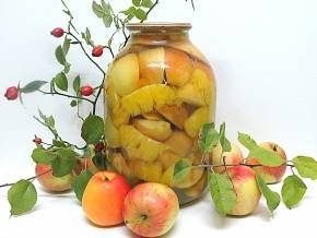 Насыщенный компот из яблок на зиму