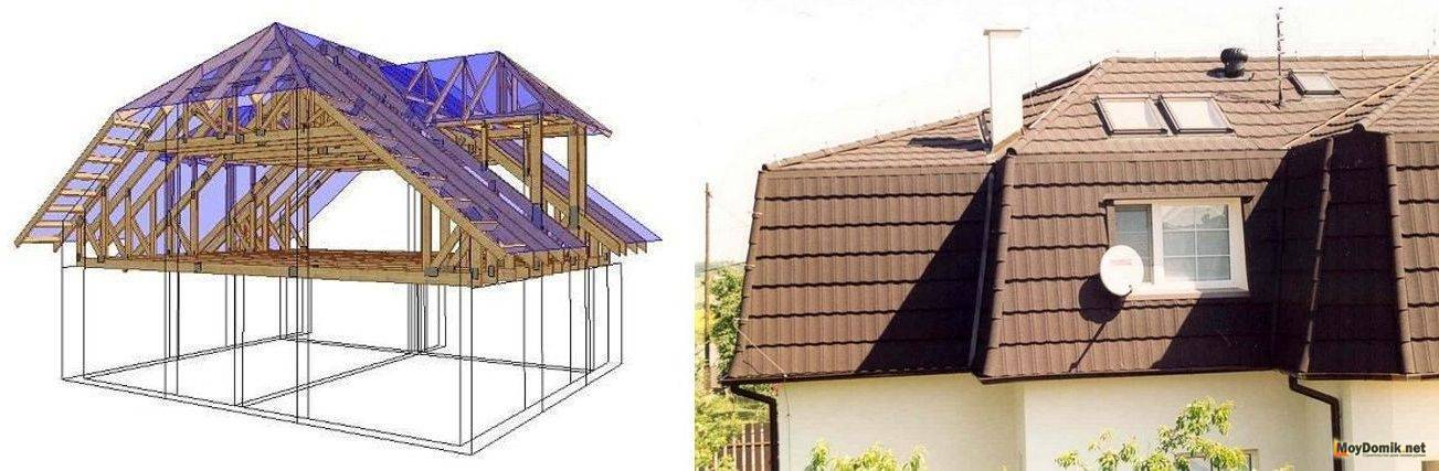 Стропильная система шатровой крыши: чертежи стропильной системы шатровых крыш	и расчёты с помощью калькуляторов