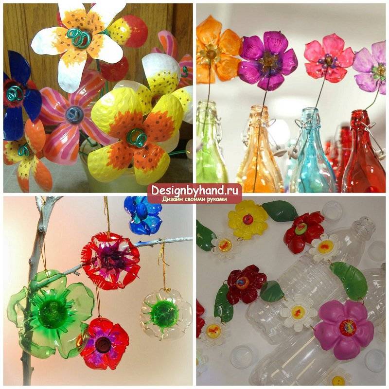 Цветы из пластиковых бутылок — подборка оригинальных идей поделок. пошаговая инструкция как сделать цветы своими руками + фото-обзоры