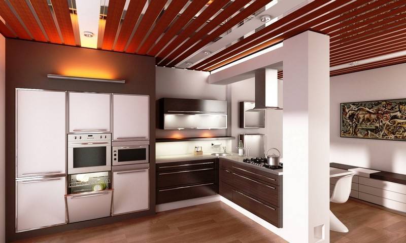 Можно ли делать натяжной потолок на кухне – все за и против